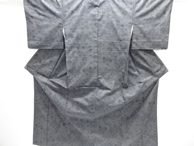 JAPANESE KIMONO / SILK / DORO OSHIMA TSUMUGI / WOVEN KIKU